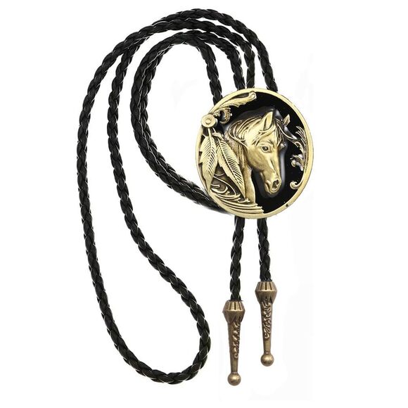 Other - 3439 Horse Head Bolo Tie Native American Horse Bola Tie Vintage Bolo